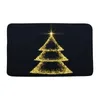 Bath Mats Christmas Snowman Winter Scenery Mat Cartoon Santa Elk Xmas Tree Flanell Badrum Dekor Mattan Dörrmatt Non Slip Backing