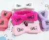 OMG Letter Coral Fleece Wash Face Bow bandeau de bande pour femmes Bands-couvre-chefs Bands d'accessoires de cheveux turban1323086