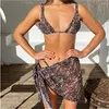 Frauen Badebekleidung Leopardenmuster Bikini Set Dreieck sexy Badeanzug Tanga Rock Frauen Mikro -Stück brasilianisches Strand Outfit Badeanzug