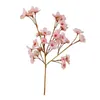 Fleurs séchées 4pcs fleurs artificielles fleurs de cerisier fausses fleurs fausses fleurs de pêche arrangements vase fausses branches pour le mariage décor