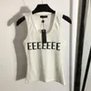 Mektuplar Baskı Tişörtleri Tasarımcı Yelek Kadınlar Copped Tank Top Summer Casual Pullover Yoga Spor Üstleri Kolsuz Tees
