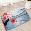 Bath Mats Pink Cherry Blossom Bloom Mat Bathroom Anti Slip Rugs Carpet Watercolor Flowers Painting Home Decor Doormat Soft