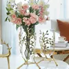 Vases European Creative Glass Vase Decoration Living Room Flower Arrangement Simulation Dry Home