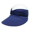 Visors Wide Brim Hats Bucket 2022 Summer for Women Casual Sun Protection Hat Solid Color Beach Visor Female Outdoor Baseball Caps Fashion 240412