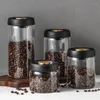 Storage Bottles Durable Food Jar Transparent Fresh-keeping Cylindrical Cereals Tea Coffee Beans Canister