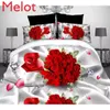 Sängkläder sätter 3D blomma målning ner quilt täcker blixtlås fast färg avancerad 4st hem dekoration säng mjuk kvalificerad bekväm