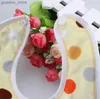 Bibs Burp Cloths 1 Piece Baby Dot Kids Bibs Saliva Burp Boy Girls Newborn Feeding Accessories Infant Baberos Waterproof Toddlers Stuff Cloth Y240412