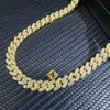 Wholesale Fashion Hip Jewelry 8mm Gold Plated 925 Silver One Row 5a Zircon Diamond Iced Out Bling Miami Cuban Link