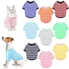 Maglietta a strisce per cani estivi abiti da pet traspirante per animali da pet vestiti di felpa da cucciolo carino per cani da piccolo a medio 240412