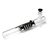 Thick Heady Glass Pipe Labs Glass Steamrollers Hand Pipe For Tobacco Dry Herb Smoking Pipes Freezable Coil Steam Roller 11.8 Inches