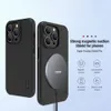 Nillkin Magnetic Case para iPhone 15 Pro Max / 14 Plus / 13 Mini Compatível Magsafe Bump Anti-arranhão texturizada Tampa do telefone