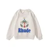 Luxe kinderen hoodie brief rhude kleding baby jongens meisjes sweaters modeontwerpers sweatshirt kinderkleding volledige mouw pullover csg2404123-8