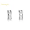 Stud Earrings Shining U S925 Silver Zircon Gems For Women Fine Jewelry Birthday Gift