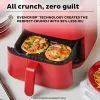 Fryers Dutrieux Deep Fryer Electric Cooking Mini Air Fryer 4in1 mit anpassbaren intelligenten Kochprogrammen, Nicht -Stick und Geschirrspüler