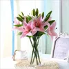 Decorative Flowers 1Pc Fashion Simulation Lily Hand Held Artificial Plants DIY For Wedding Party Festival Home Decoration Garden Wreath