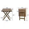 Nordic Solid Wood Garden Furniture Sets Patio Furniture Folding Portable Outdoor Garden and Terrace Set Outdoor Table Chair Set