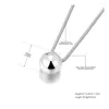 Choker en acier inoxydable creux lisse gros collier de pendentif à balle ronde pour femmes 18k bijoux de cou anti-allergique à l'or n24003