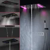 Lyxstil Takmonterad duschhuvud Regn Spray Set Konstant Temperaturblandare Ventil Handhållen Dusch Kit System