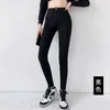 Jeans pour femmes Sexy Double Zippers ouverts entrejambe en plein air femme skinny taille haute pantalon denim pantalon