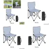 Lägermöbler Portable Cam Chair med sidoficka utomhus hög baksida för utanför parkens strandpicknick uteplats gräsmatta släpp leverans SP DH0VS