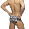 Shorts 2023 Swimwear masculin Black and White Brief de natation à rayures zébrés noir et blanc Briefs de plage à la mode