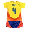2024 Colombia National Team Kid Kit Soccer Jerseys Luis Diaz Borre Arias Home Football Shirts Adult Courte