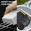 Tools 2 Pcs BBQ Grill Cleaning Brick Block Barbecue Stone Pumice Bricks Cleaner With Handle