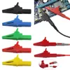 Zwart rode kleur metalen alligator clips kabelprobes 4 mm kabel geïsoleerde draadconnector testsonde elektrische apparatuur