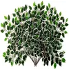 12pcs artificiel varié ficus quitte les arbres Branches Greenery Plante extérieure intérieure pour la maison de bureau Ferme Home Garden décor9421547