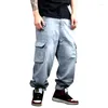 Pantalons de pantalon pour hommes Hip Hop Straight Overponde Ponde Pondérations de taille plus grandeur