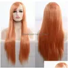 Salon Wigs Cosplay Longo Longo 80 cm AllPurpose Alta Temperatura Resistente Verde Verde Rosa Belra Cinza Cinza Deli Deli DHVNP DHVNP