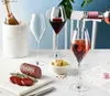 Vingglasögon handblåsta europeiska vinlasser uppsättning av 4 | 14oz Modern Lon STEM Wine Lass Set for Red and White Wine L49