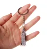 Anneaux clés Mode Small London Big Ben Clock Femmes Femmes Holder Key Metal Keychain Key Ring 240412