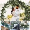 Decorative Flowers & Wreaths 1M Artificial Green Eucalyptus Garland Leaves Vine Fake Vines Rattan Plants Ivy Wreath Wall Decor Wed241L