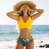 New Bikini Swimsuit Sexy Yellow Multi Color For Women