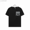 Summer Mens T-shirt with Alphabet Print Short Sleeve Loose Casual Trend Top Clothing Street