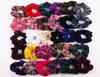 Winter Candy Color Ribbon Hair Rope Dames Velvet Scrunchie Rubberen band Zacht Warm Elastic Hair Bands Christmas Gifts Hair Accessori9546558