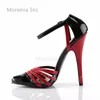 Dress Shoes Mixed Colors Strappy High Heels Womne's Pumps Sexy Fashion Black Red Pu Leather Stiletto Sandals Shallow Pointy Summer