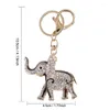 Keychains Fashion Adorable Elephant Rhinestone Keychain Car Bag Wallet Pendant Gift Key Ring Party For Women