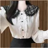 Womens Blouses Shirts Cute Retro Vintage Ruffles Bow Tie Ribbon Tops Flhjlwoc Basic Elegant Work Formal Single Breasted Button White P Otsii