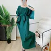 İş elbiseleri Miyake Piled Suit Kadınlar Yaz Niş Tasarım Sense Düzensiz Şal Etek Uzunlaştırılmış İki Parçalı Set Pluats 2 Parçalı Set