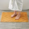 Badmatten mooie en praktische holle bamboe tegelmat anti-slip anti-fall sterke waterverwijdering 18 "x30"