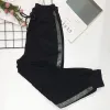 Pants Lady Wide Leg Hip Hop Pants Hollow Out Striped Fashion Leggings Casual Stretched Loose Straight Disco Pants