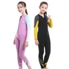 Women's Swimwear 2.5mm Children's Swimsuit One-piece Long Sleeved Thickened Warm Breathable Surfing Snorkeling Clothes