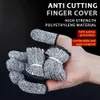 10Pcs Anti-Cut Finger Cover Finger Protector Sleeve Level 5 High-Strength Safety Flexible Anti Cut Fingertip Gloves Kitchen Tool