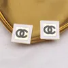 20style Designer Earrings Brand Letter Ear Stud Loop Drop Top Quality Inlaid Crystal Earring Women Gold Plated Silver Christmas Wedding Jewelry