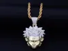 Hip Hop Full AAA CZ Zircon Bling Iced Out Cartoon Uzumaki Pendants Collier pour hommes Jielry Bijoux Gold Color Gift 2010145824630