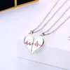 Chains 2Pcs Magnetic Heart Couple Necklace For Women Valentine's Day Sweater Chain Friend Lovers Wedding Party Gift