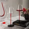 Vers à vin 4/2 / 1pcs liht luxe 250-600 ml Crystal Bevel Concave Bottom Red Wine Lass Handmade OBLET Champan