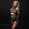 Abiti di maternità Abito di fotografia di maternità vestito vestito in pizzo elastico Skirt a fessura dei lati rimovibili per accessori in gravidanza 24412